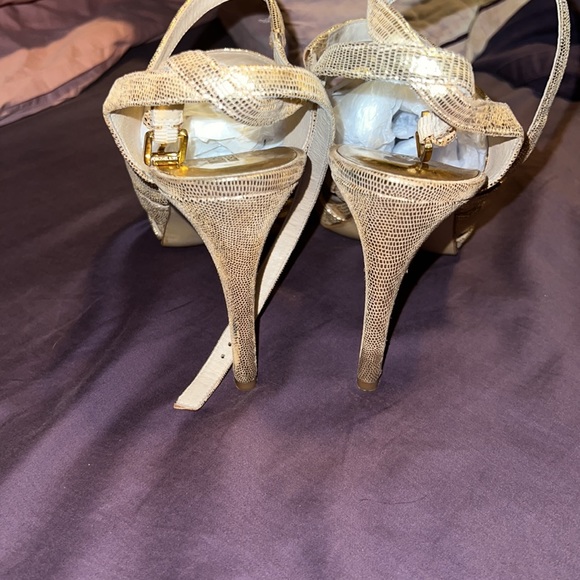 Michael Kors gold strappy heels size 10 - Picture 4 of 5